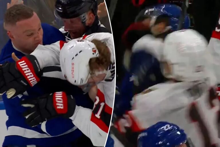 Maple Leafs-Senators playoff opener ends with multiple fights
