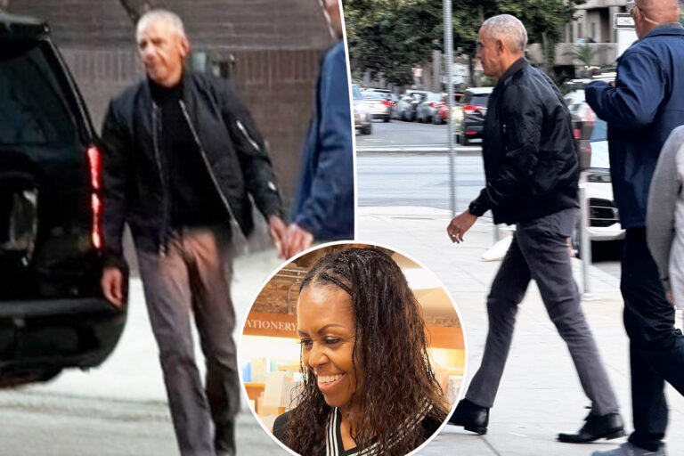 Michelle Obama skips Barack’s family outing with their daughters after shutting down divorce rumors