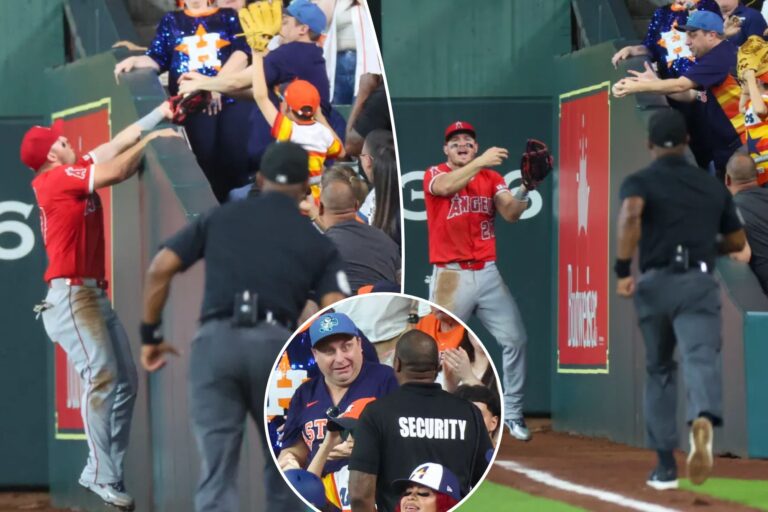 Mike Trout has ball ripped out of glove by Astros fan — what he did next was surprising