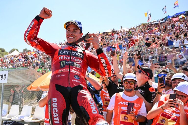 MotoGP Spanish GP: Marc Marquez wins sprint as Fabio Quartararo crashes