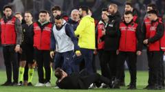 Mourinho grabs Galatasaray boss's nose in post-match clash