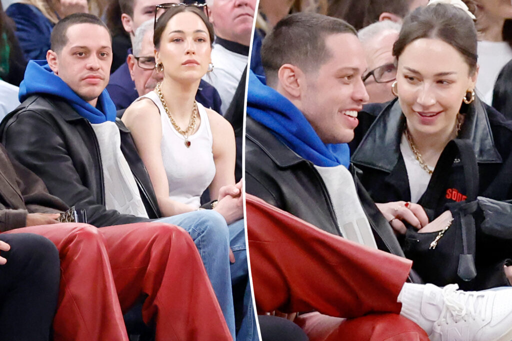 Pete Davidson and new girlfriend Elsie Hewitt have date night courtside at Knicks game