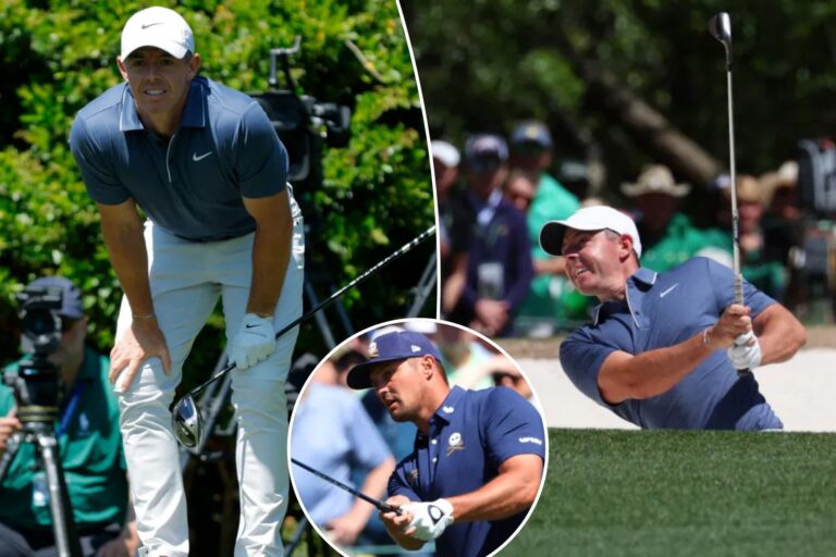Rory McIlroy’s final Masters round gets off to roller-coaster start in duel against Bryson DeChambeau