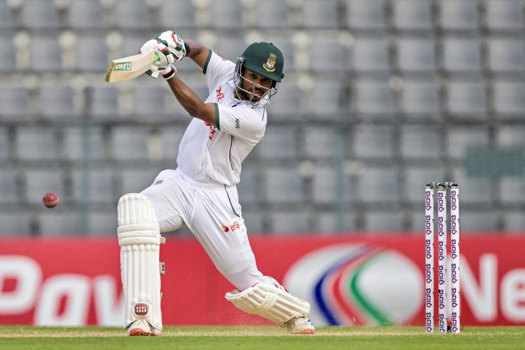 Shanto's unbeaten half-century stretches Bangladesh's lead on rain-hit day