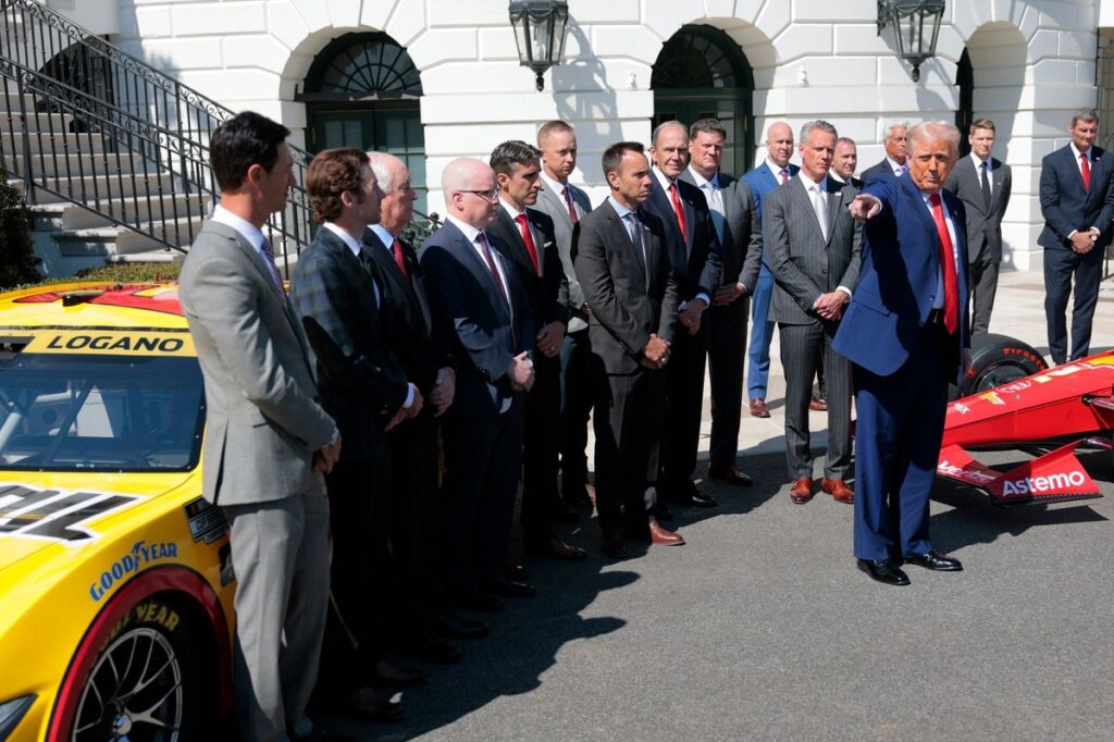 Trump meets with Penske's NASCAR, IndyCar and IMSA stars at the White House