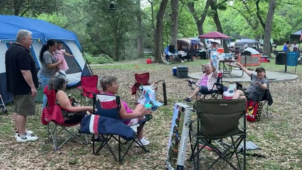 ‘We’re together’: Brackenridge Park campers prepared for Easter Sunday despite rainy forecast