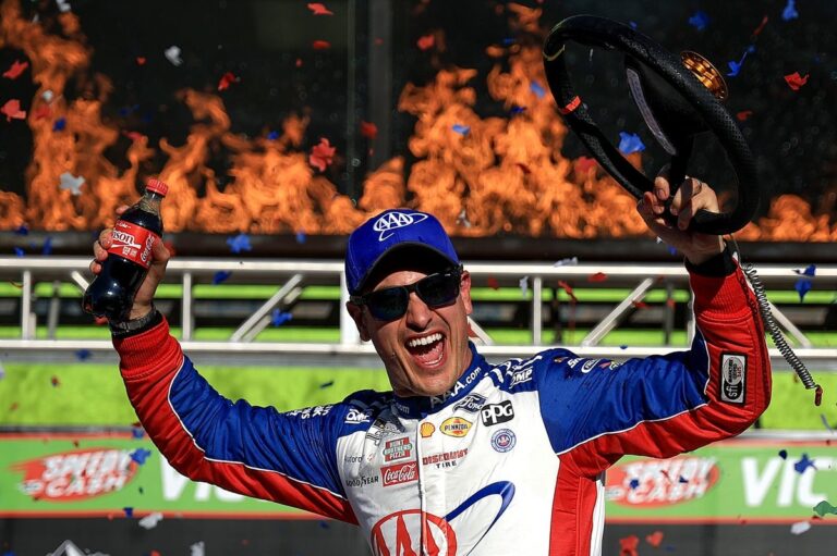 Joey Logano survives Texas wreck-fest for first NASCAR Cup win of 2025