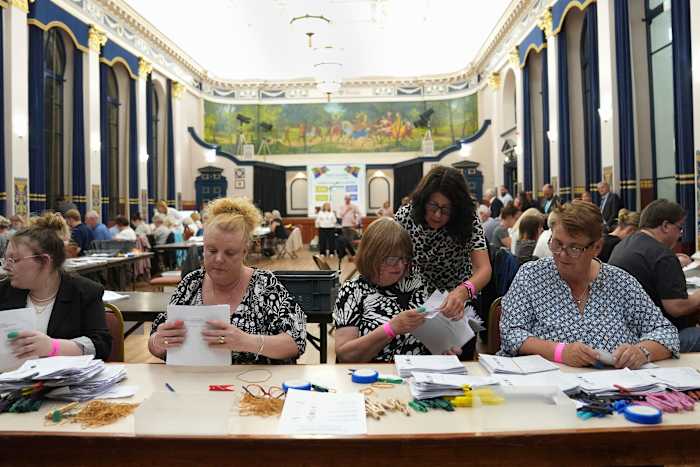 Parts of England vote in local elections, with Farage's Reform UK seeking big gains