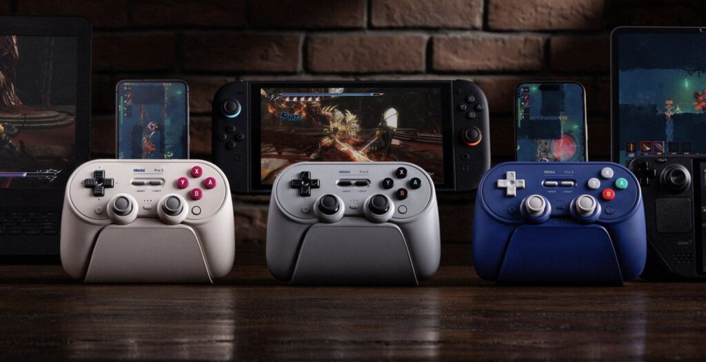 8BitDo's 'Pro 3' Controller Boasts Magnetic ABXY Buttons And A Charging Dock