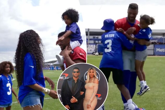 Ciara making her presence felt as Russell Wilson opens Giants training camp