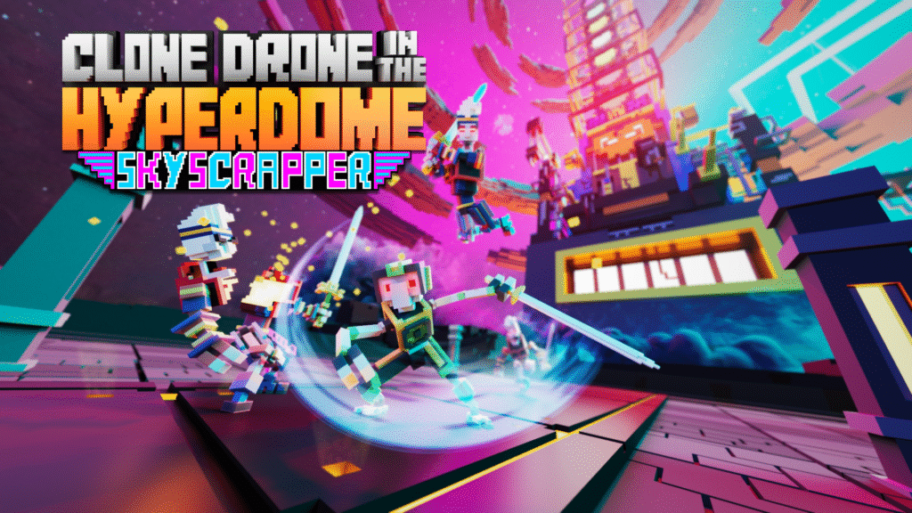 Clone Drone In The Hyperdome Gets Endless Mode In Major Skyscrapper Update Soon
