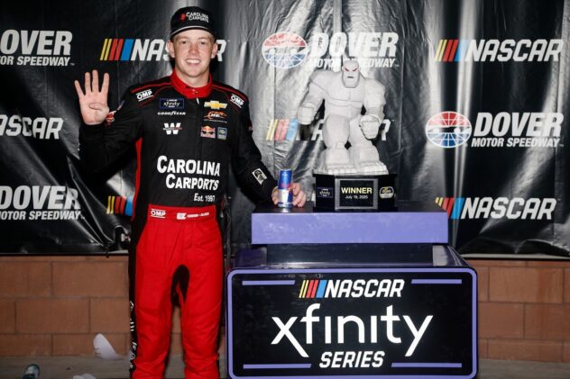 Connor Zilisch wins rain-shortened NASCAR Xfinity race at Dover