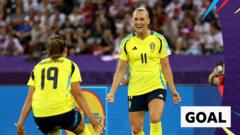 'England caught cold' - Blackstenius doubles Sweden lead