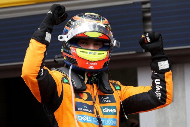 F1 Belgian GP: Oscar Piastri beats Lando Norris after lengthy rain delay