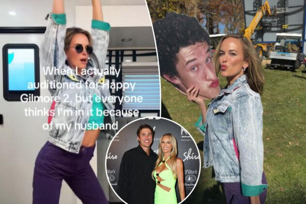 Jena Sims hits back at notion husband Brooks Koepka got her ‘Happy Gilmore 2’ role