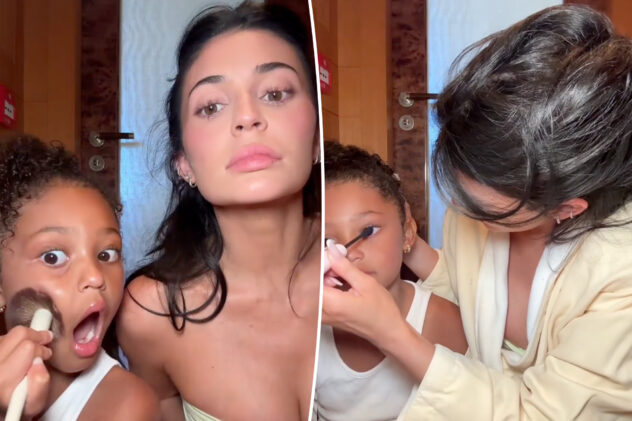Kylie Jenner and daughter Stormi share adorable makeup tutorial video on European yacht vacation
