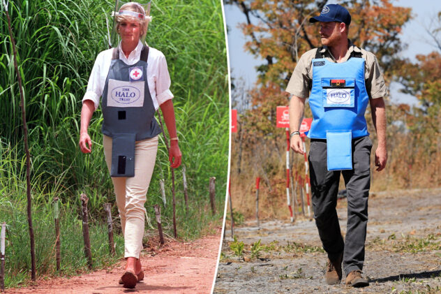 Prince Harry recreates Princess Diana’s historic minefield walk in Angola