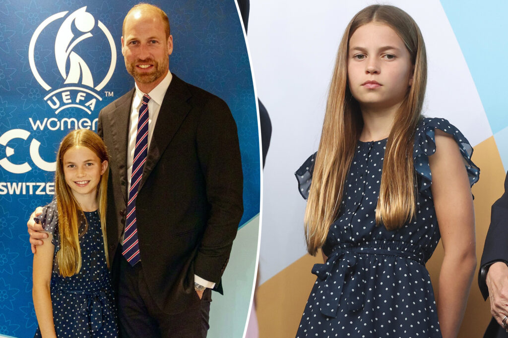 Princess Charlotte, 10, makes surprise appearance with dad Prince William at Euro 2025