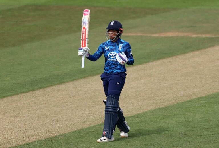 Sophia Dunkley's 83 lifts England to 258