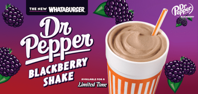 Whataburger will drop new Dr. Pepper Blackberry Shake next month