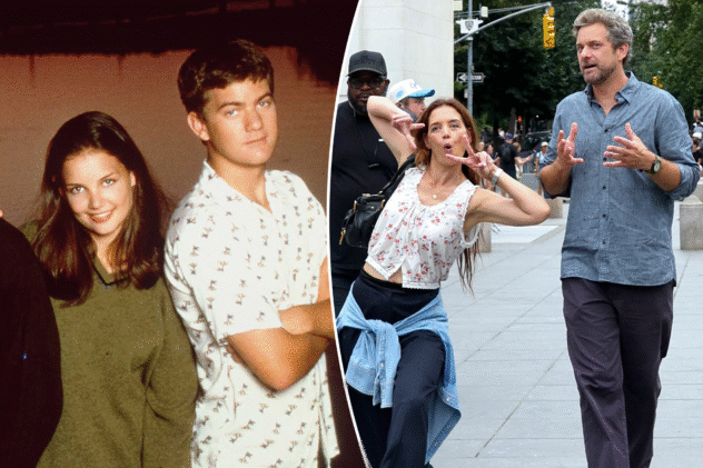 ‘Dawson’s Creek’ stars Katie Holmes and Joshua Jackson reunite for ‘Happy Hours’ — see them then and now