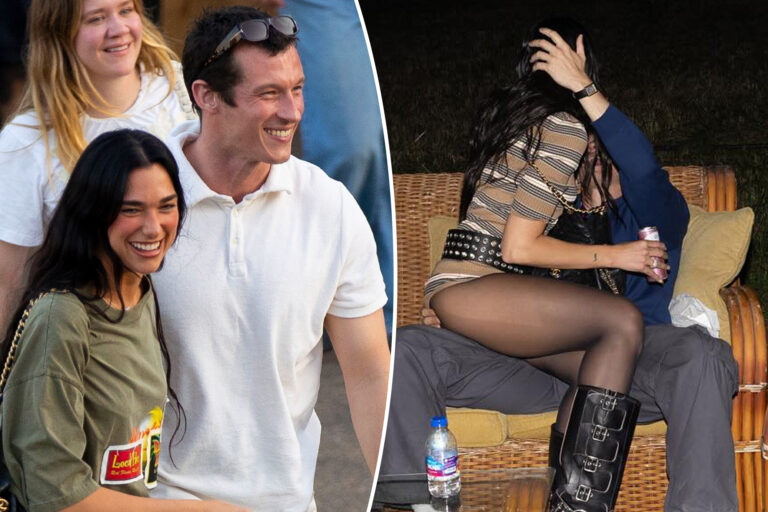 Dua Lipa and fiancé Callum Turner get hot and heavy to celebrate singer’s Kosovo citizenship