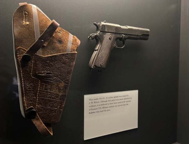 Gun used in Emmett Till's lynching is displayed in a museum 70 years after his murder