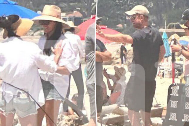 Prince Harry and Meghan Markle spotted on family beach outing as son Archie, 6, takes surf lessons