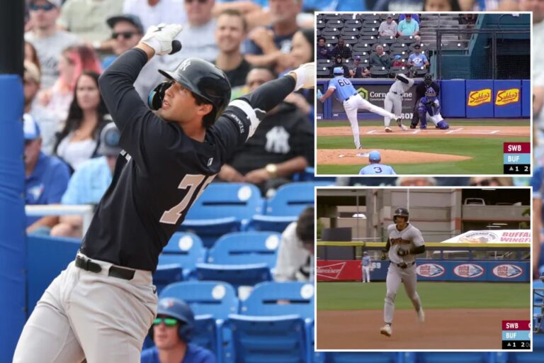 Yankees’ Spencer Jones hits a 443-foot home run as Triple-A hot streak continues