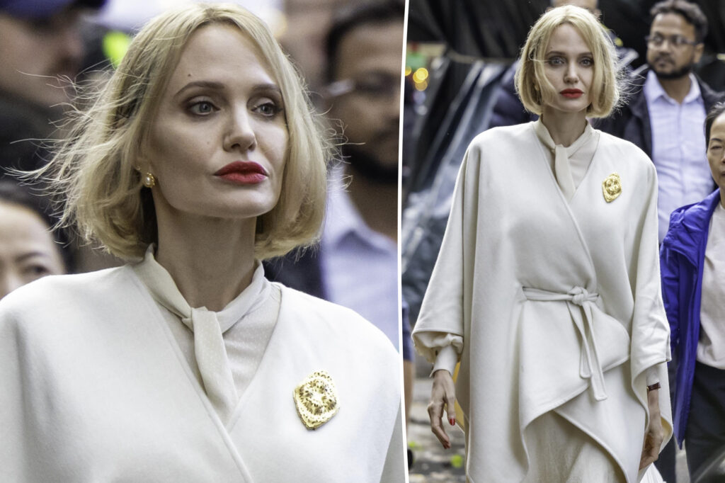 Angelina Jolie debuts striking blond bob for her latest movie role