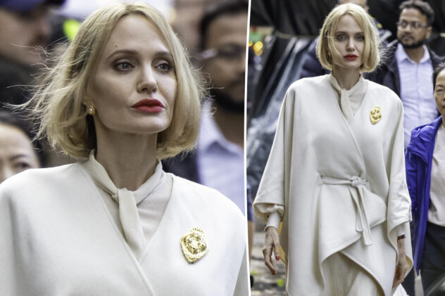 Angelina Jolie debuts striking blond bob for her latest movie role