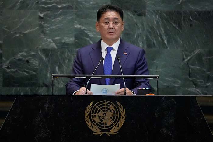 At UN, the president of Mongolia takes a moment to cheer the world's horses