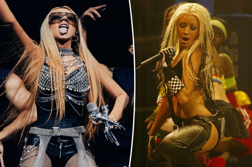 Christina Aguilera gets ‘Dirrty’ again, reviving her iconic chaps two decades on