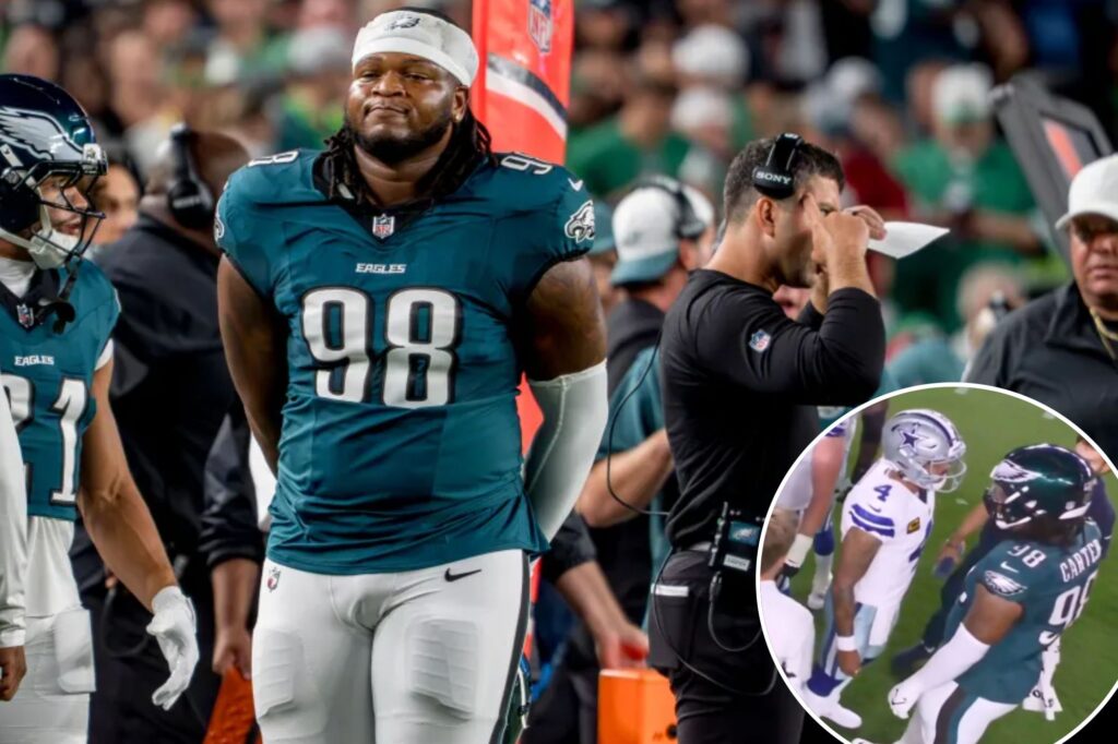 Jalen Carter’s NFL punishment revealed after Eagles star spit on Dak Prescott