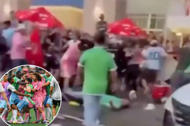 Massive soccer fan brawl erupts after chaotic Leagues Cup finale