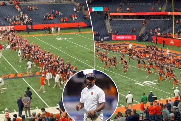 Syracuse coach makes entire team run sprints after overtime win in wild scene: ‘I’m so pissed’
