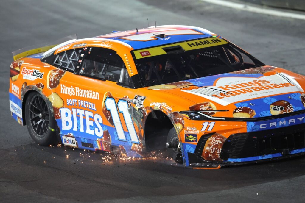 Two Denny Hamlin pit crew members suspended due to runaway wheel