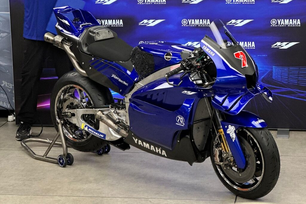 Yamaha showcases V4-powered MotoGP bike ahead of race debut