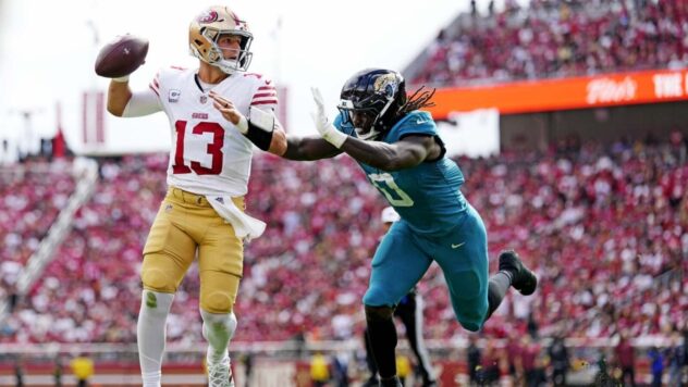 49ers QB Brock Purdy (toe) misses practice, Mac Jones limited