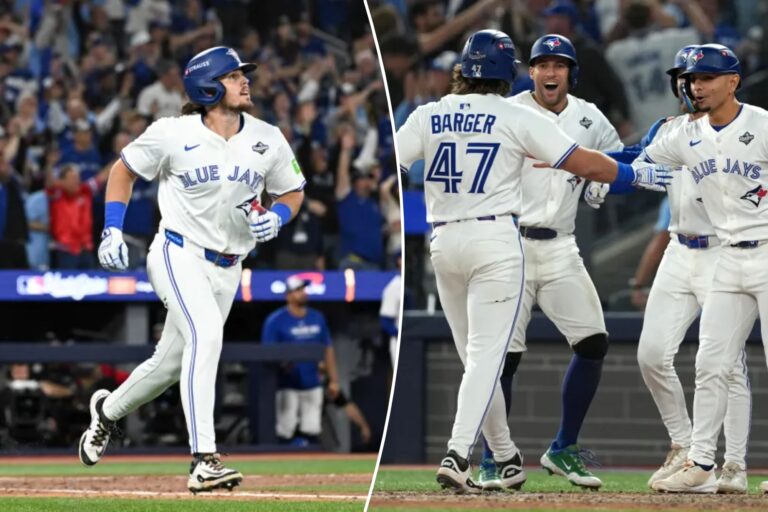 Addison Barger smacks historic grand slam in wild nine-run Blue Jays inning in World Series Game 1