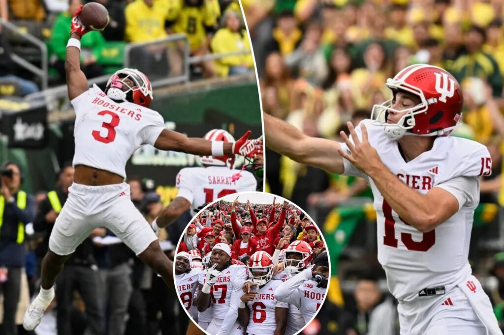 Indiana pulls off upset win over Oregon to remain unbeaten