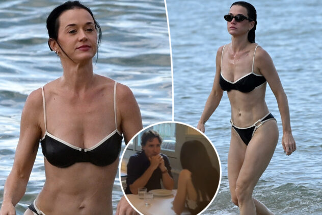 Katy Perry and shirtless Justin Trudeau get hot and heavy on singer’s yacht