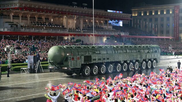 Kim Jong Un shows off 'most powerful' ballistic missile as foreign leaders watch North Korea military parade