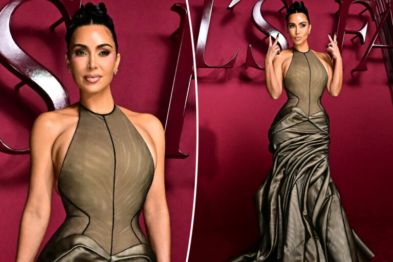 Kim Kardashian stuns in sleeveless dress for LA premiere of Ryan Murphy’s ‘All’s Fair’