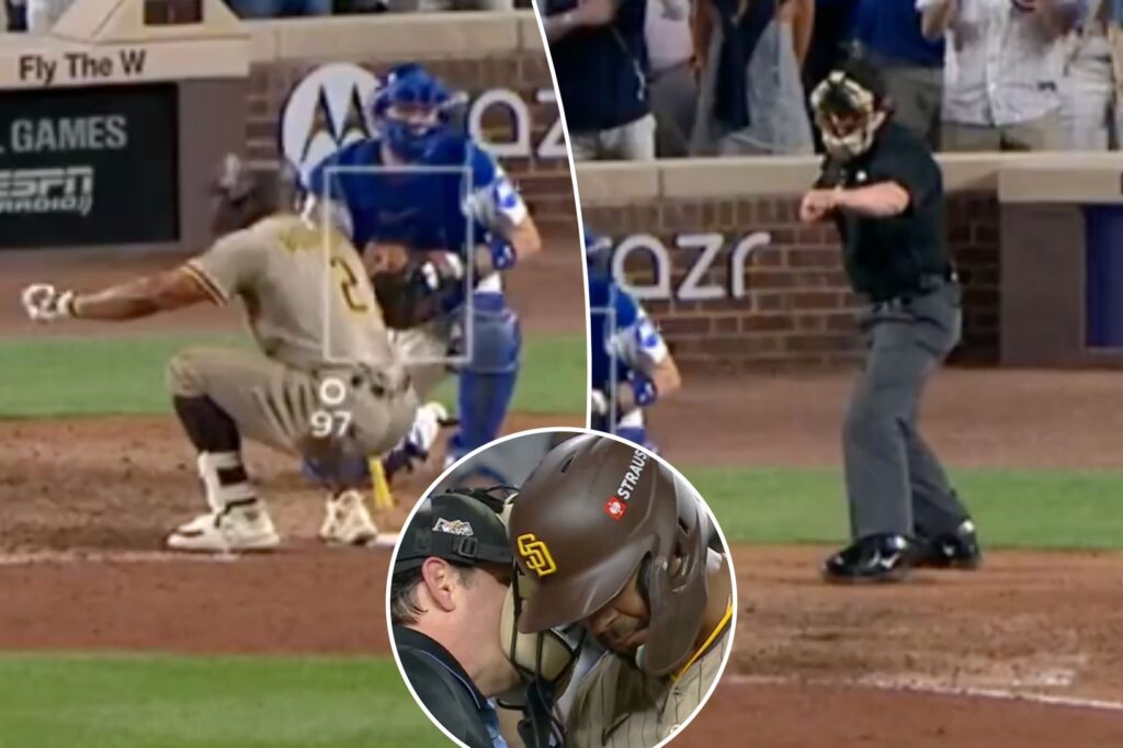 Padres beside themselves after controversial strikeout call in season-ending loss