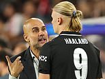 Pep Guardiola tells Erling Haaland to keep grumbles PRIVATE after frustrated Man City star gave critical interview after late draw against Monaco in the Champions League