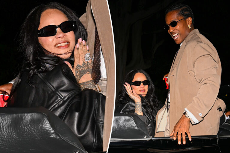 Rihanna seen in public for first time since welcoming baby No. 3 as she celebrates A$AP Rocky’s birthday