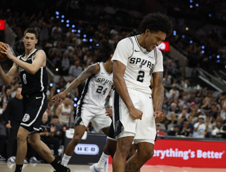San Antonio survives Brooklyn’s comeback in third-straight win
