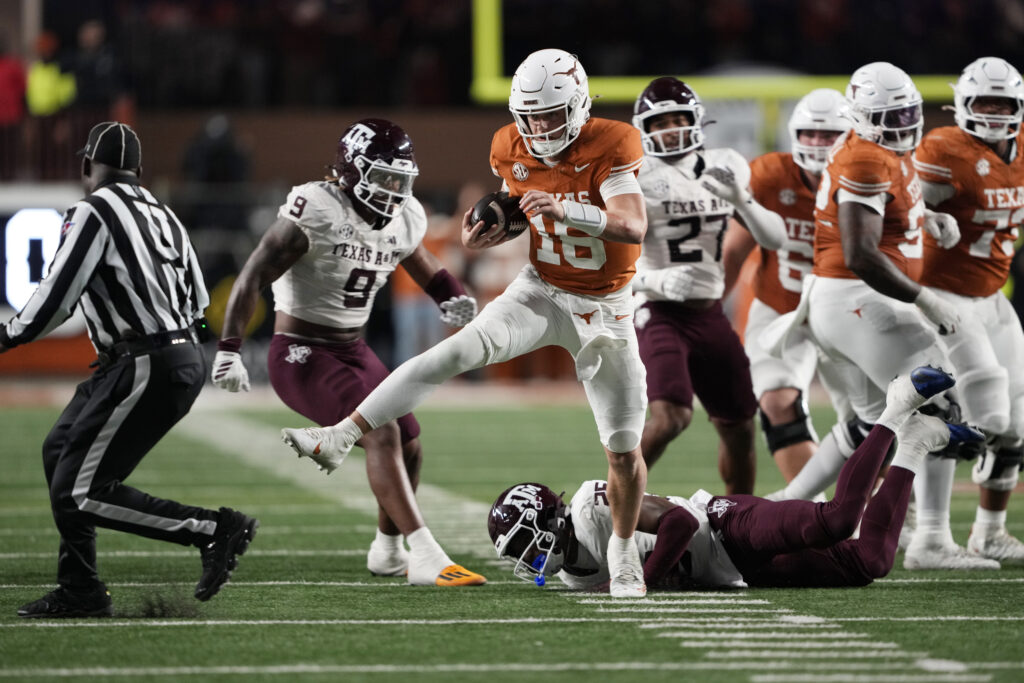 Arch Manning, Texas spoil Texas A&M’s bid for undefeated season to keep CFP hopes alive