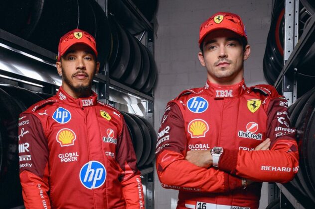 Lewis Hamilton and Charles Leclerc front Ferrari’s Las Vegas GP merch - including £540 sneakers